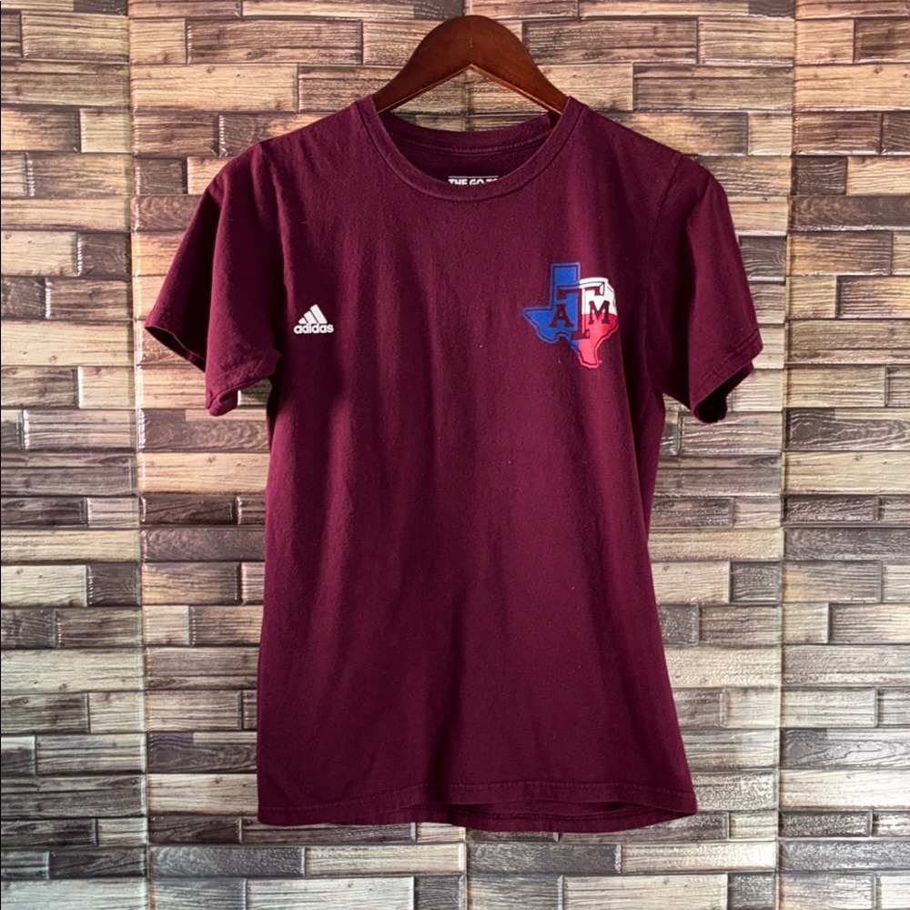Used Adidas Burgundy Texas A&M Tee Small Unisex